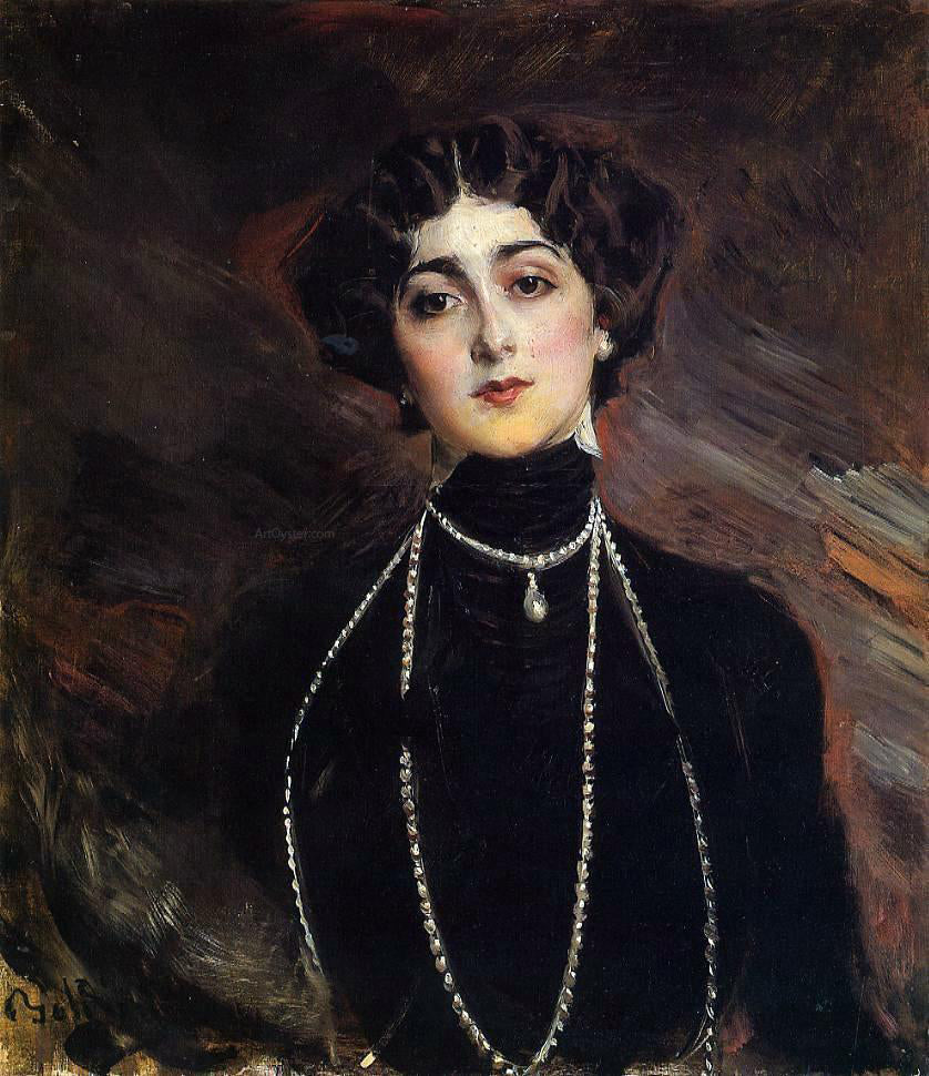 Giovanni Boldini Portrait of Lina Cavalieri - Canvas Print