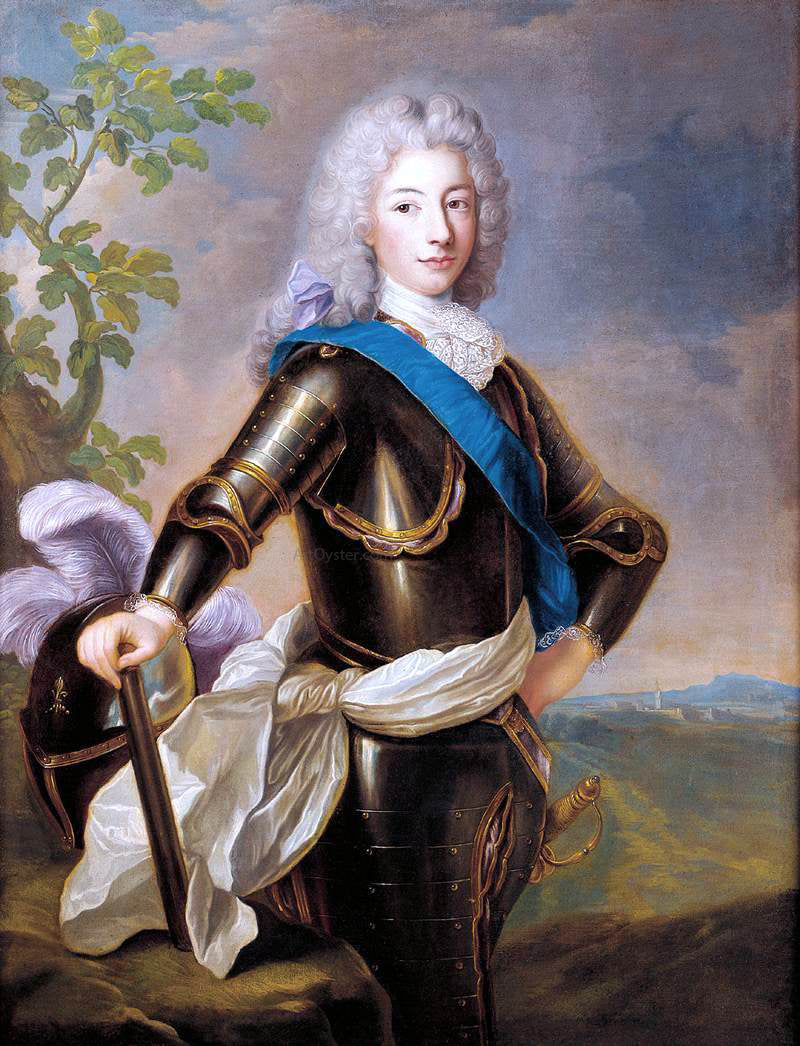 Alexis-Simon Belle Portrait of Louis XV - Canvas Print