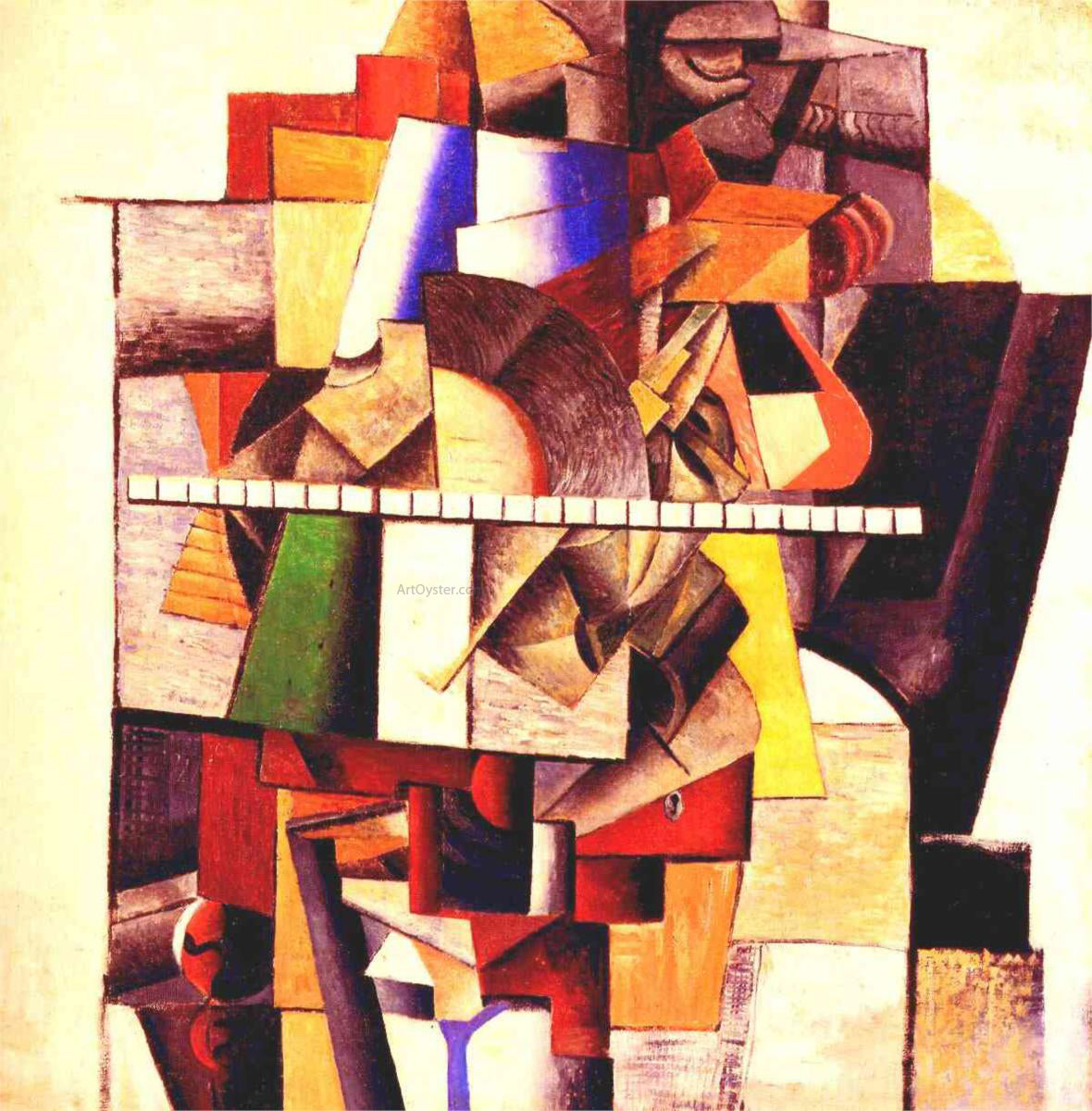 Kazimir Malevich Portrait of M V Matyushin - Canvas Print