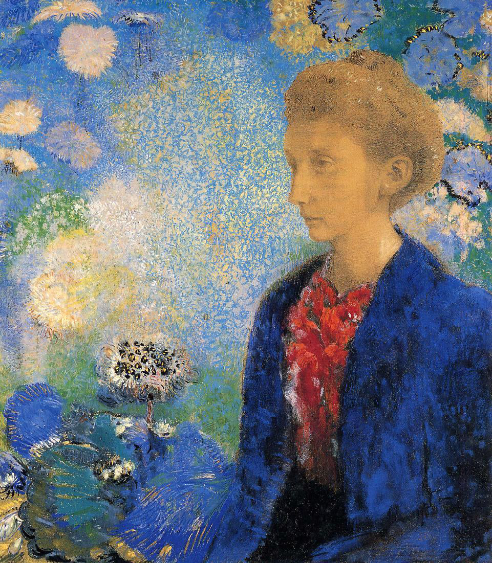 Odilon Redon Portrait of Madame de Demecy - Canvas Print