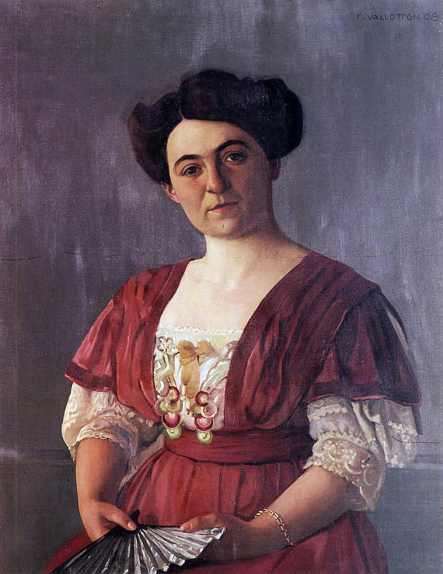 Felix Vallotton Portrait of Madame Hasen - Canvas Print