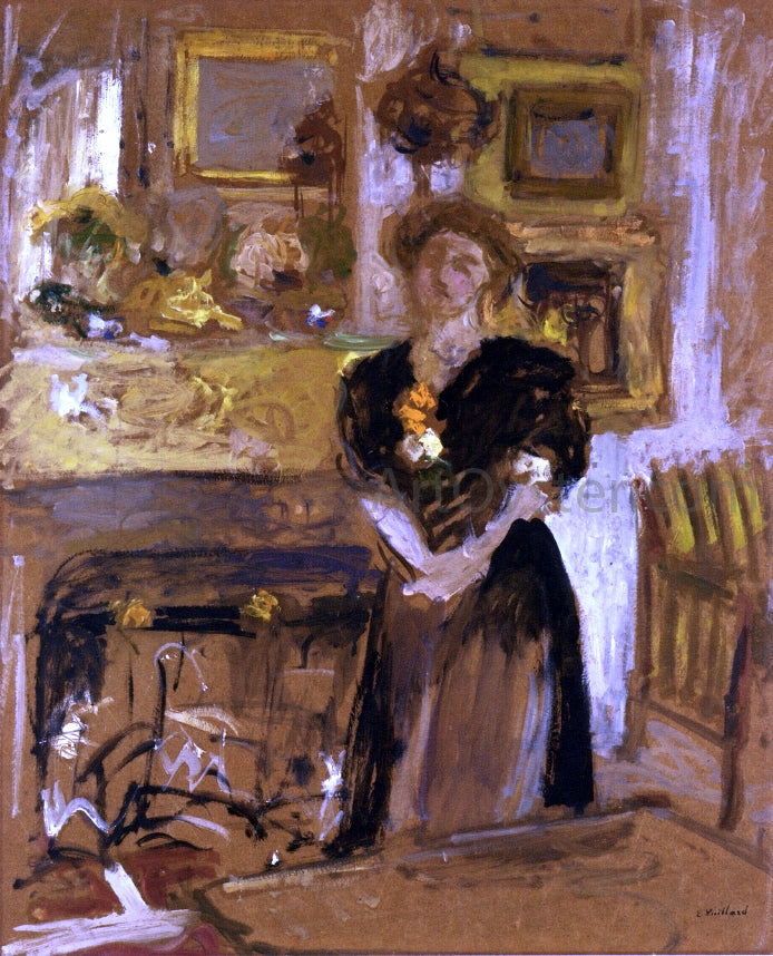 Edouard Vuillard Portrait of Madame Marie des Jardins-Fontaine - Canvas Print