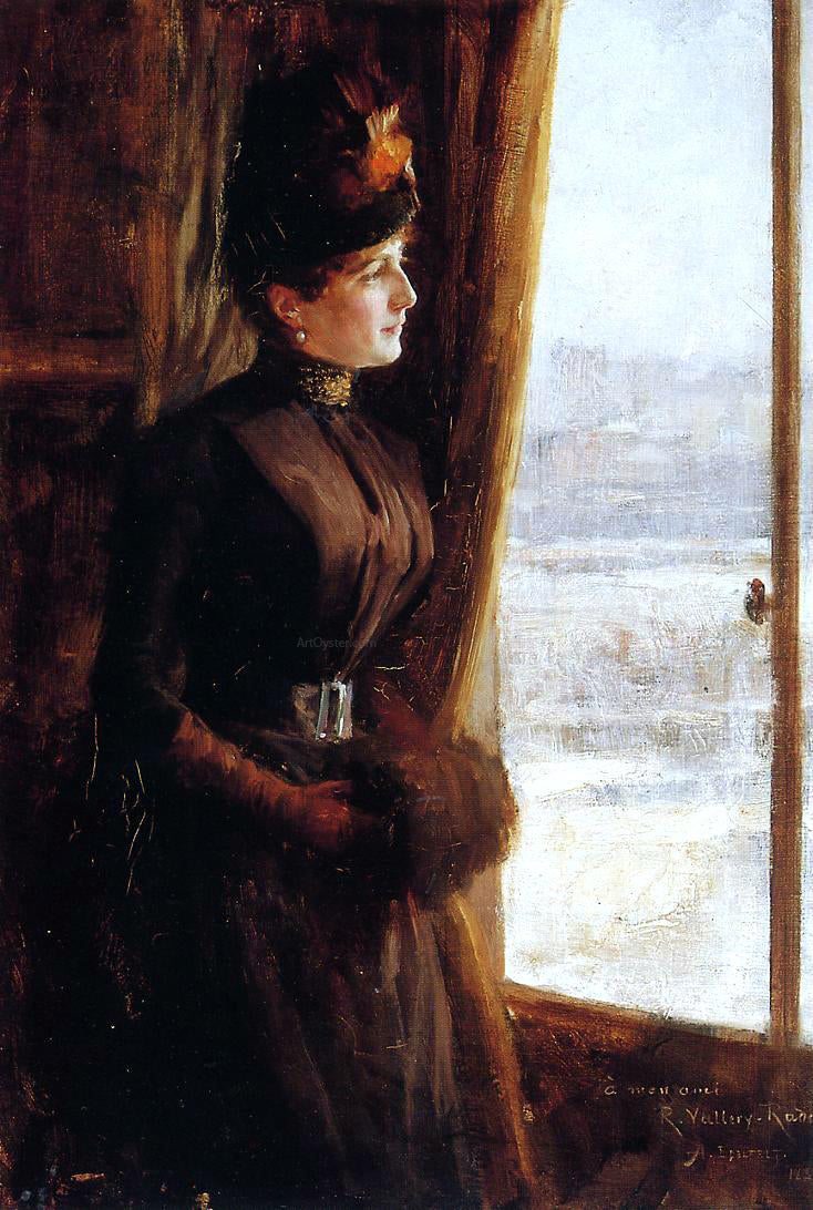 Albert Edelfelt Portrait of Madame Vallery-Radot - Canvas Print