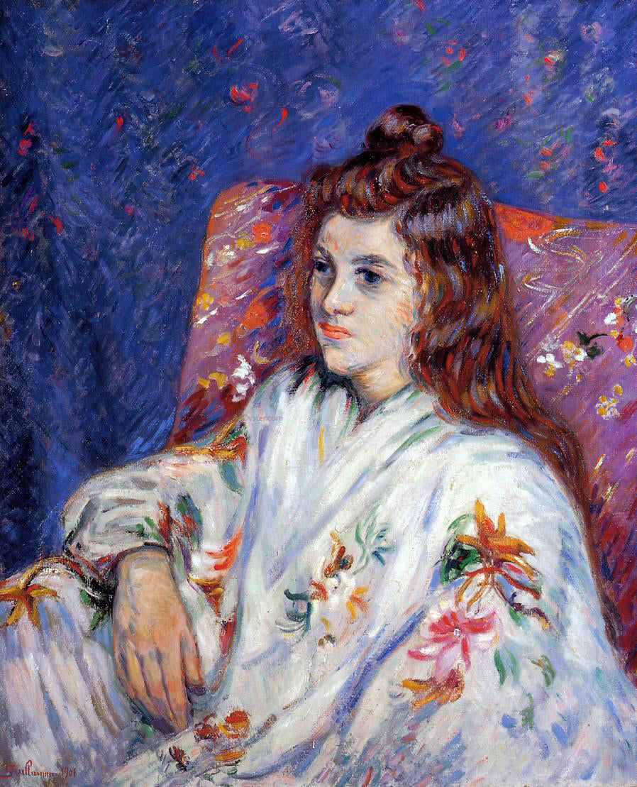 Armand Guillaumin Portrait of Madeleine - Canvas Print