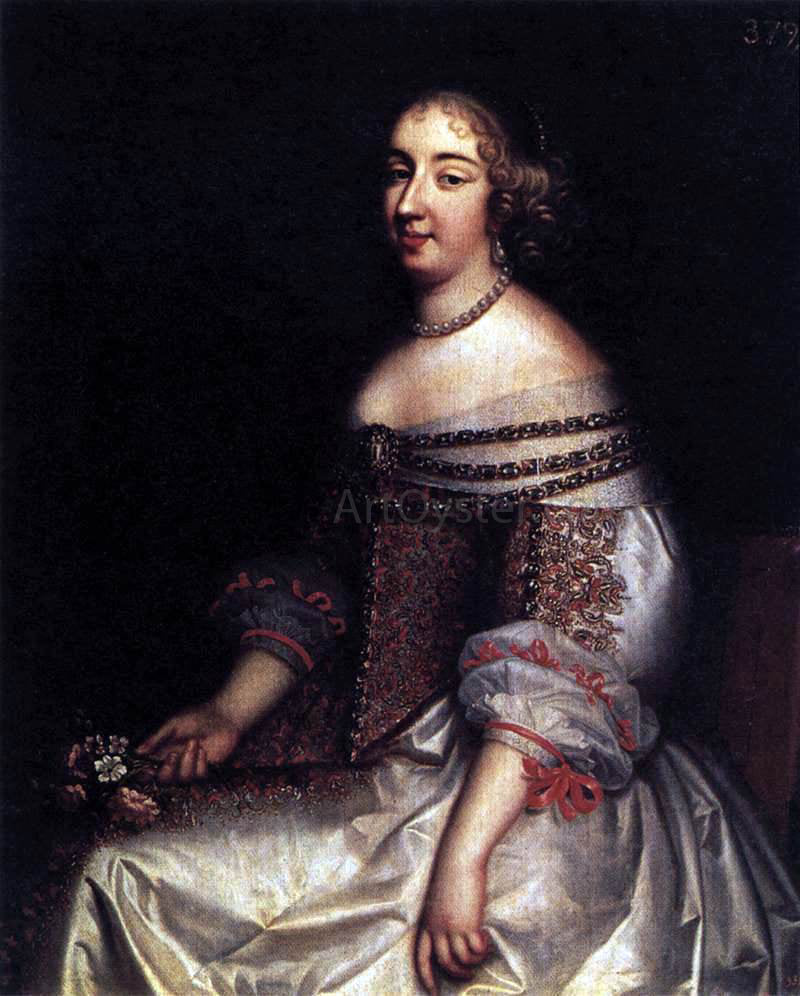 Charles Beaubrun Portrait of Mademoiselle de Montpensier - Canvas Print