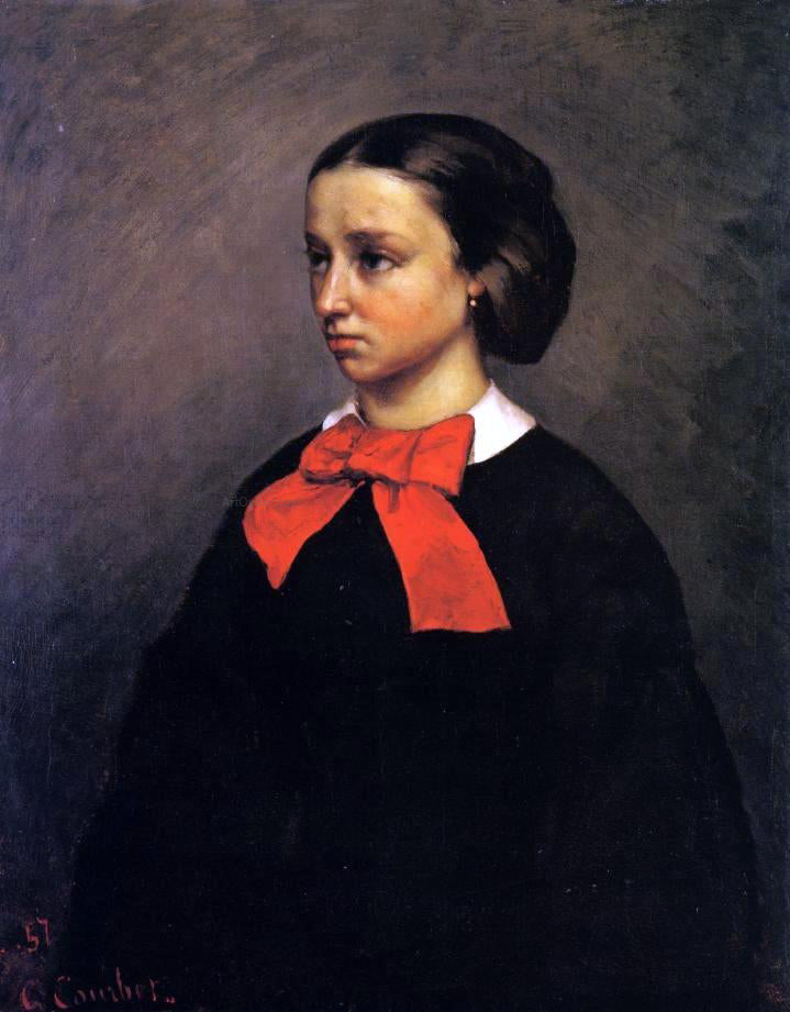Gustave Courbet Portrait of Mademoiselle Jacquet - Canvas Print