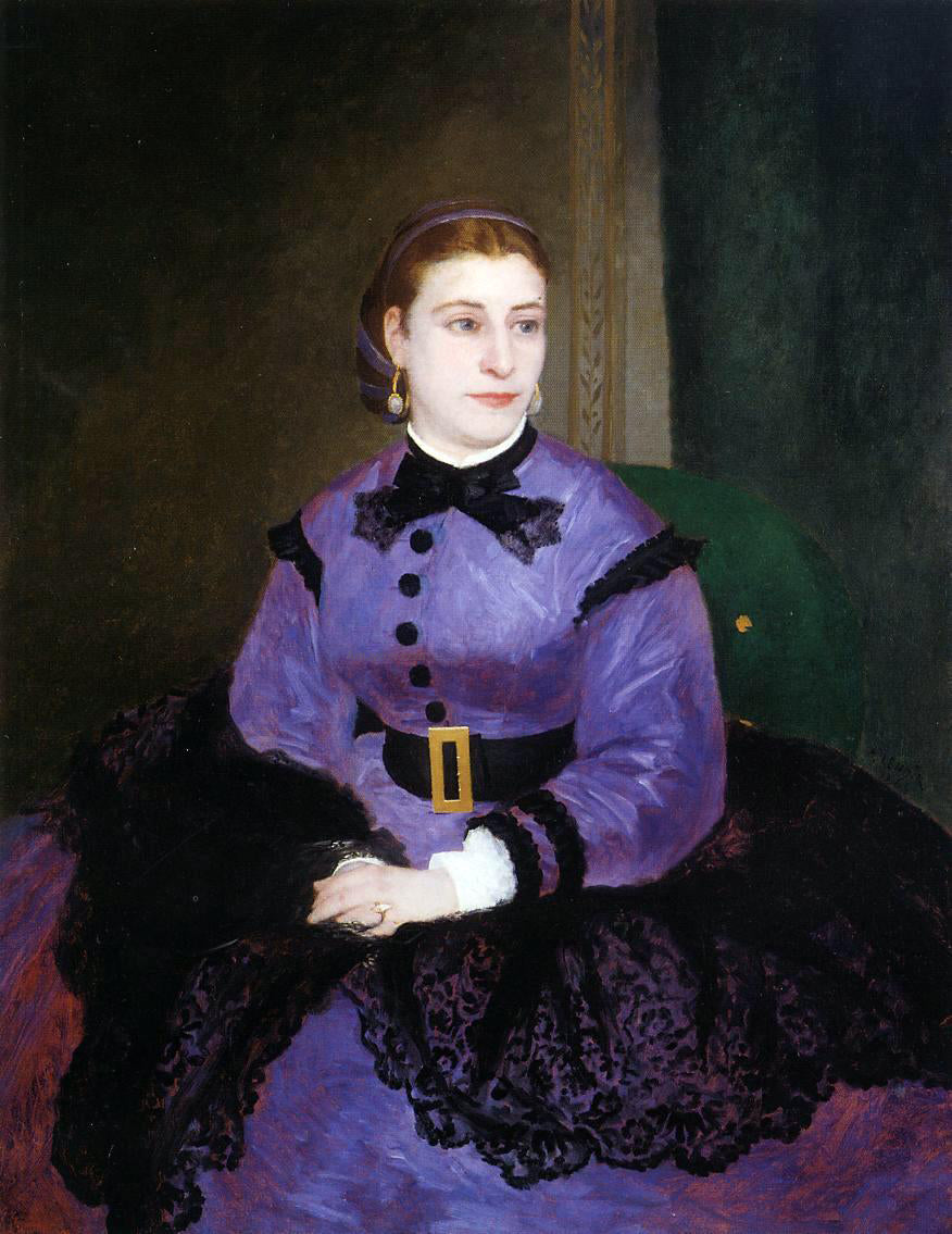 Pierre Auguste Renoir Portrait of Mademoiselle Sicotg - Canvas Print
