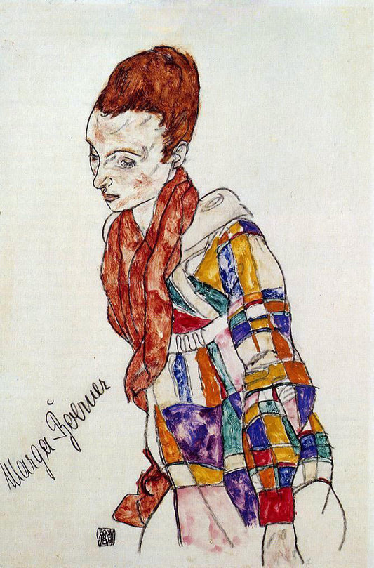 Egon Schiele Portrait of Marga Boerner - Canvas Print