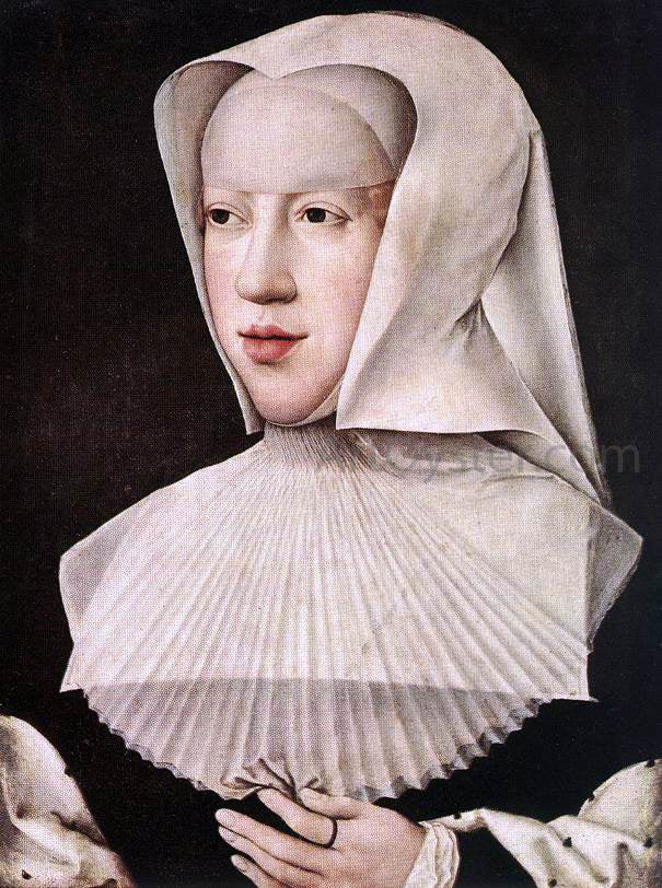 Bernaert Van Orley Portrait of Margareta van Oostenrijk - Canvas Print