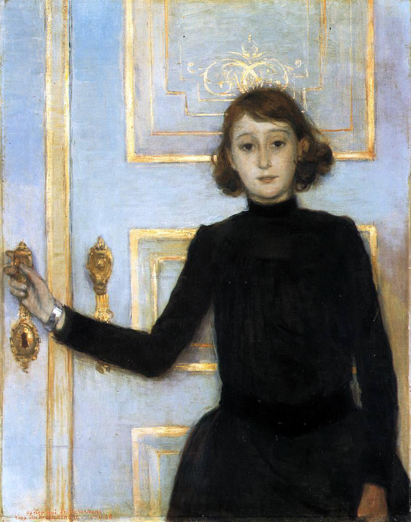 Theo Van Rysselberghe Portrait of Marguerite van Mons - Canvas Print