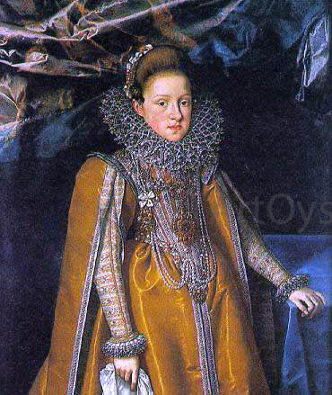 The Younger Frans Pourbus Portrait of Maria Magdalena of Austria - Canvas Print