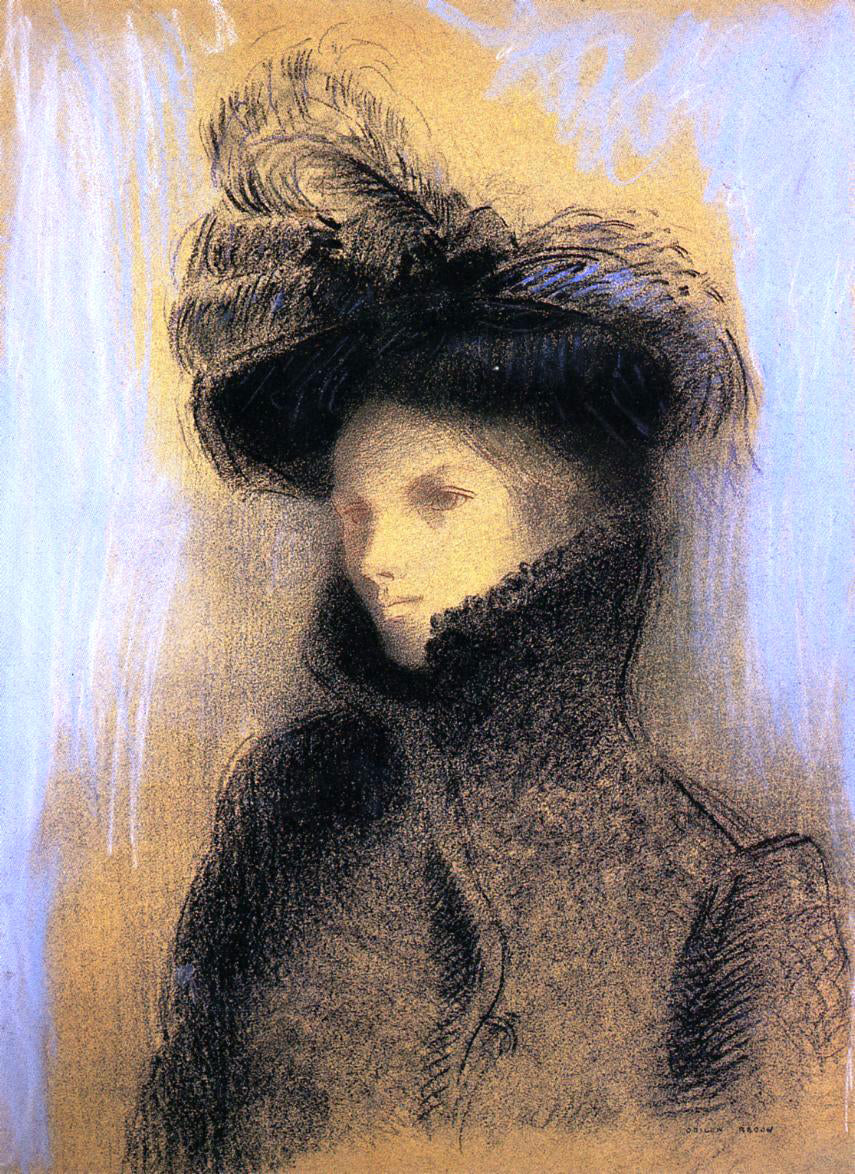 Odilon Redon Portrait of Marie Botkine - Canvas Print