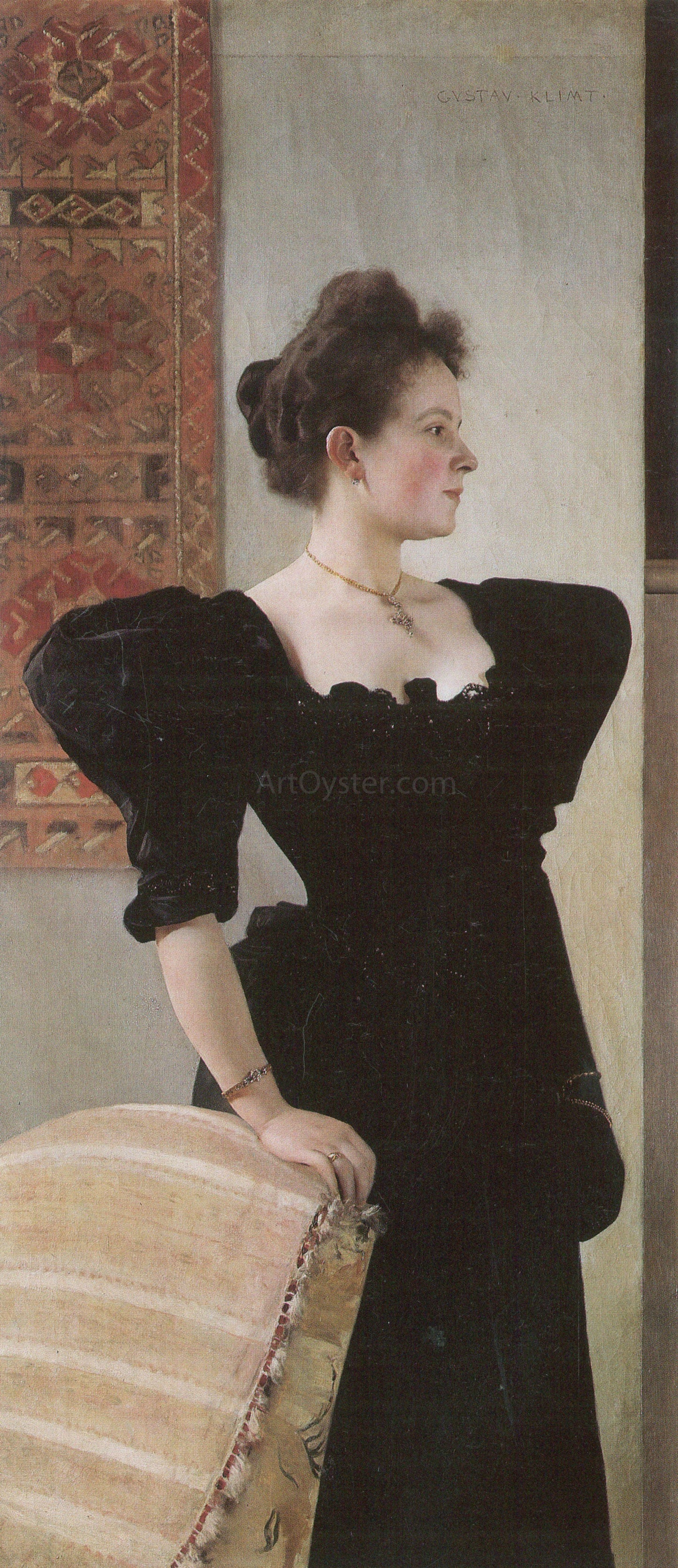 Gustav Klimt Portrait of Marie Breunig - Canvas Print