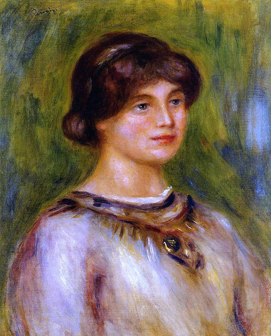 Pierre Auguste Renoir Portrait of Marie Lestringuez - Canvas Print