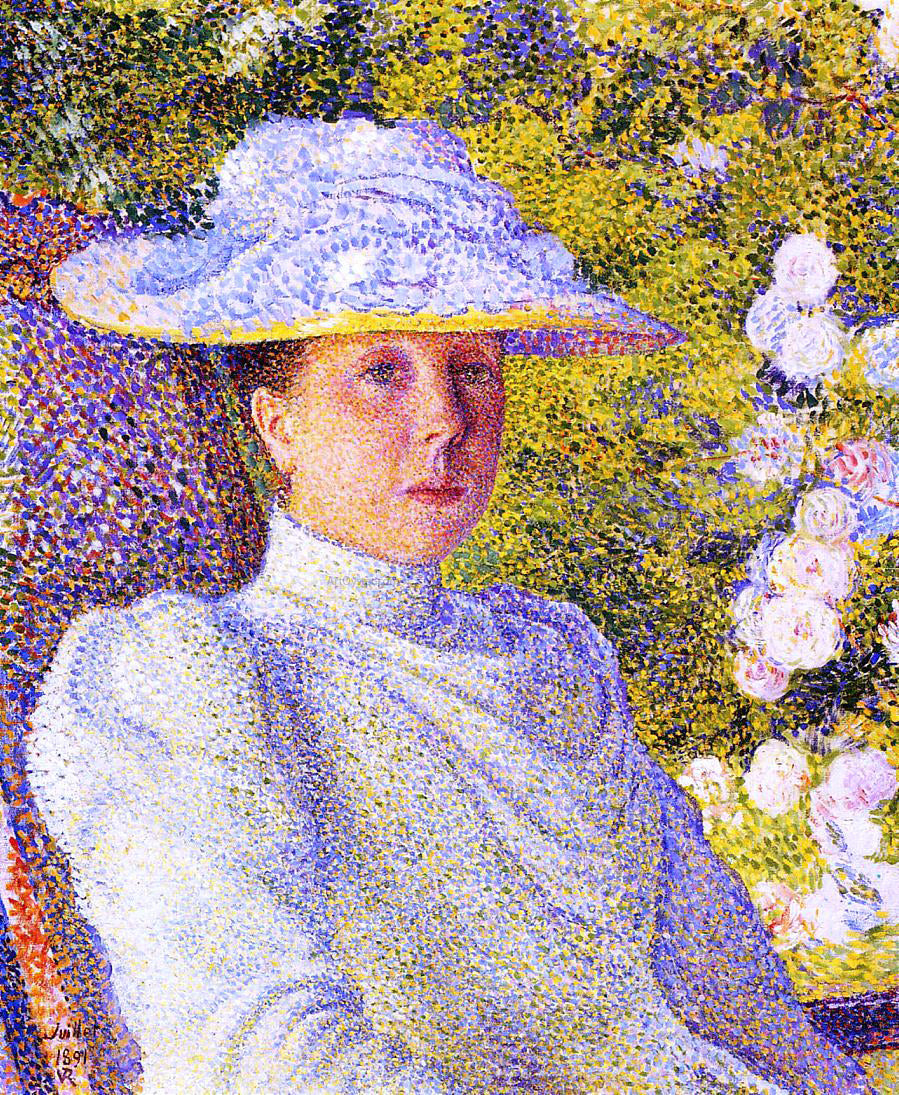 Theo Van Rysselberghe Portrait of Mathilde Vereeken - Canvas Print