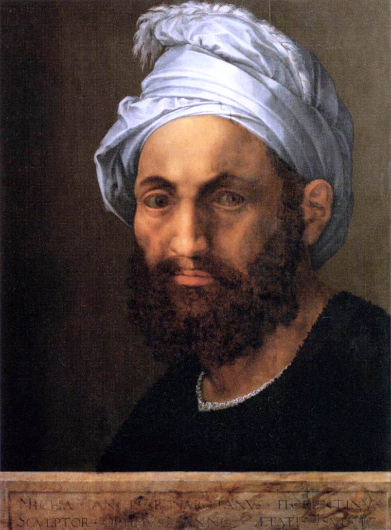 Baccio Bandinelli Portrait of Michelangelo - Canvas Print