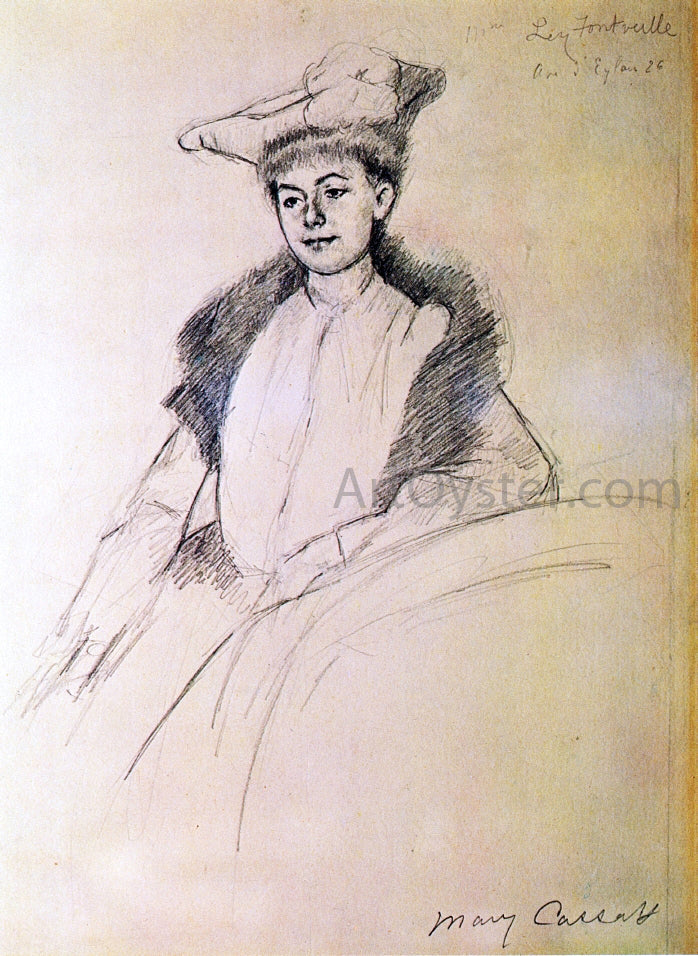 Mary Cassatt Portrait of Mme. Fontveille - Canvas Print