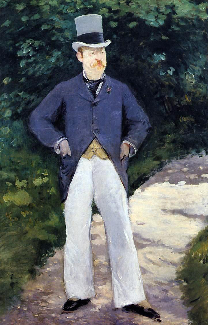 Edouard Manet Portrait of Monsieur Brun - Canvas Print