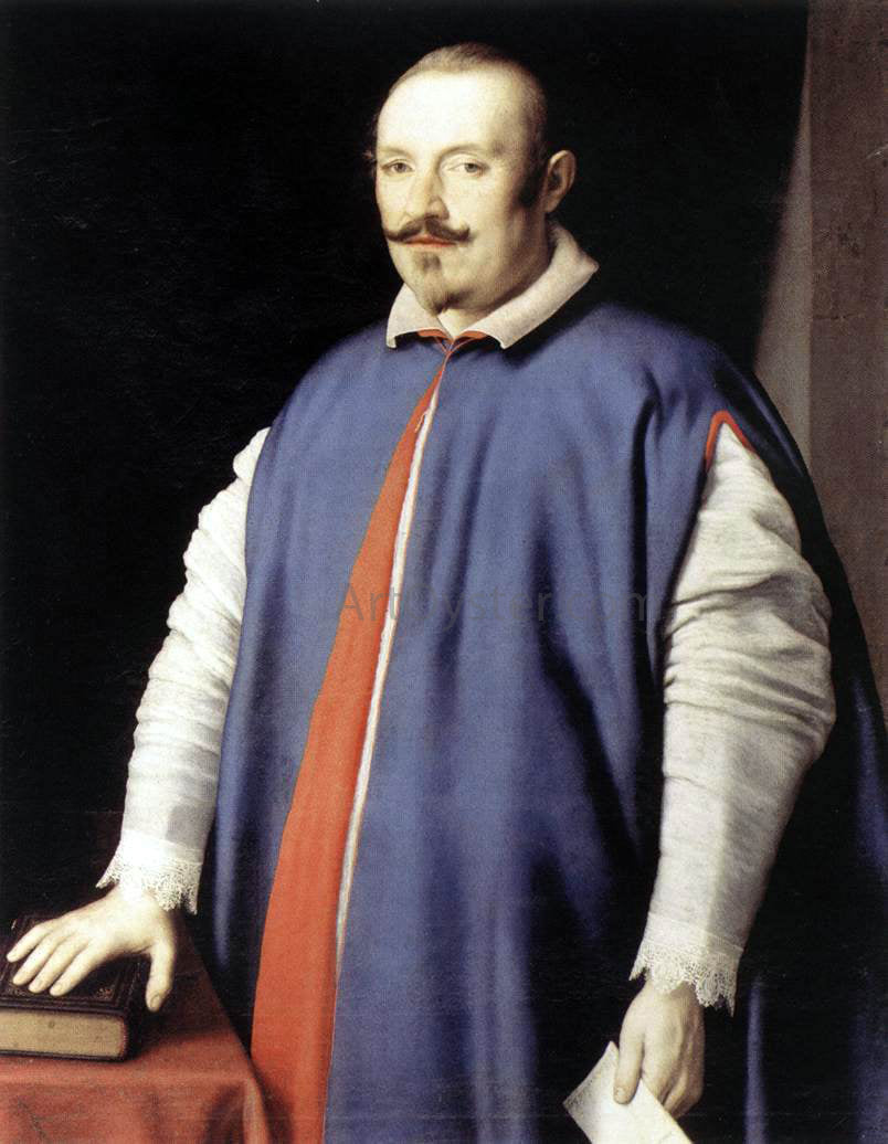 Sassoferrato Portrait of Monsignor Ottaviano Prati - Canvas Print
