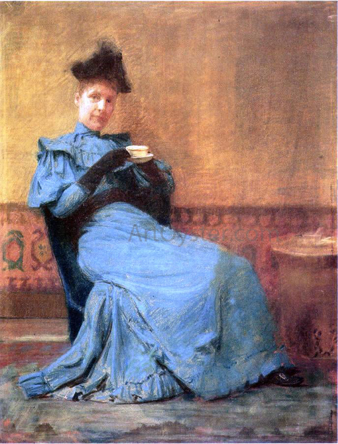 Thomas Pollock Anschutz Portrait of Mrs. Anshutz - Canvas Print