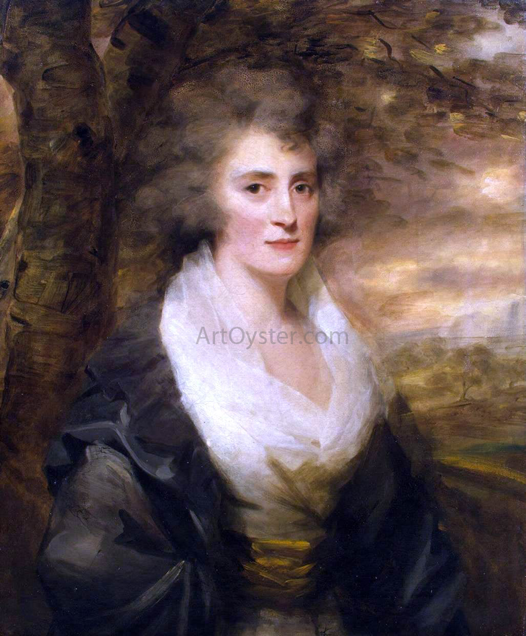 Sir Henry Raeburn Portrait of Mrs E. Bethune - Canvas Print