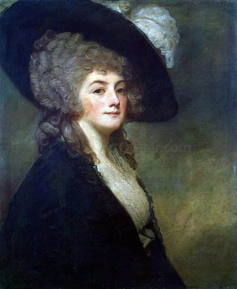 George Romney Portrait of Mrs Harriet Greer - Canvas Print