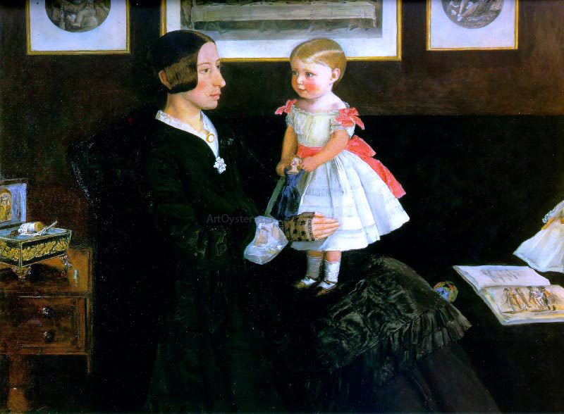 Sir Everett Millais Portrait of Mrs James Wyatt - Canvas Print