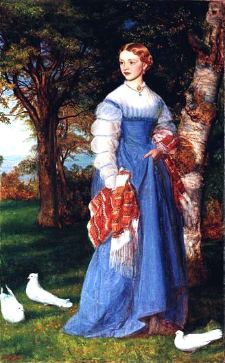 Arthur Hughes Portrait of Mrs. Louisa Jenner - Canvas Print