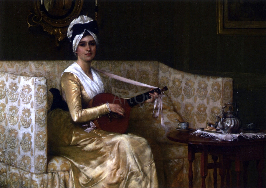Francis David Millet Portrait of Mrs. Millet - Canvas Print