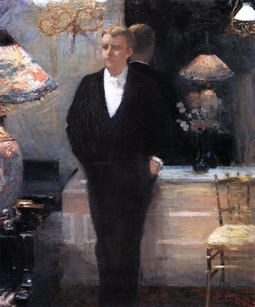 Theo Van Rysselberghe Portrait of Octave Maus - Canvas Print