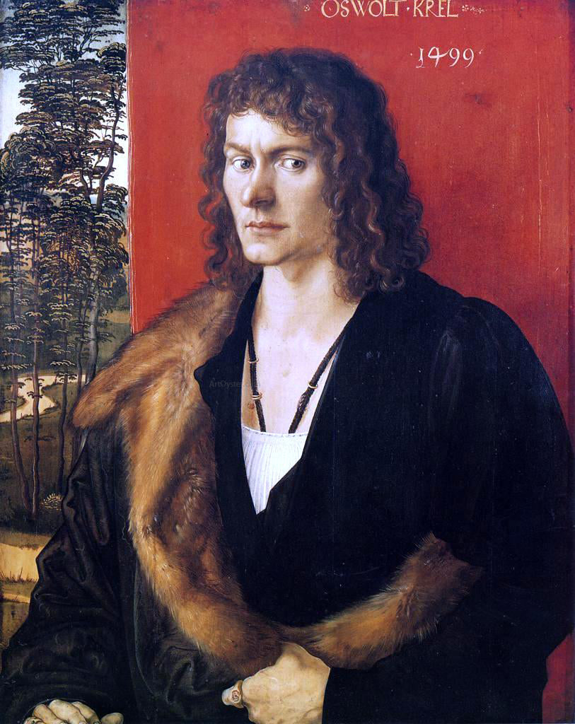 Albrecht Durer Portrait of Oswolt Krel - Canvas Print