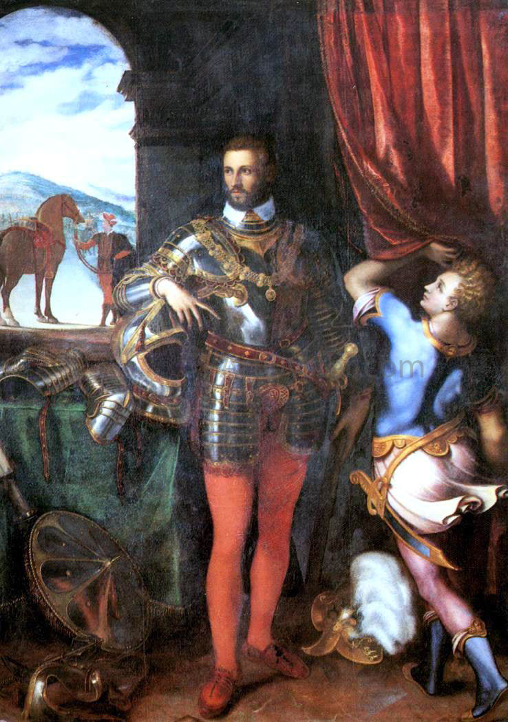 Giulio Campi Portrait of Ottavio Farnese - Canvas Print