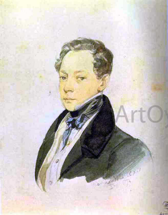 Karl Pavlovich Brulloff Portrait of P. V. Basin - Canvas Print