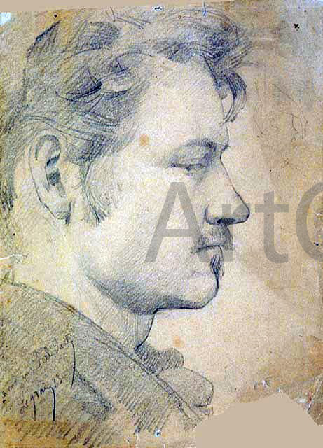 Paul Peel Portrait of Paul Peel - Canvas Print