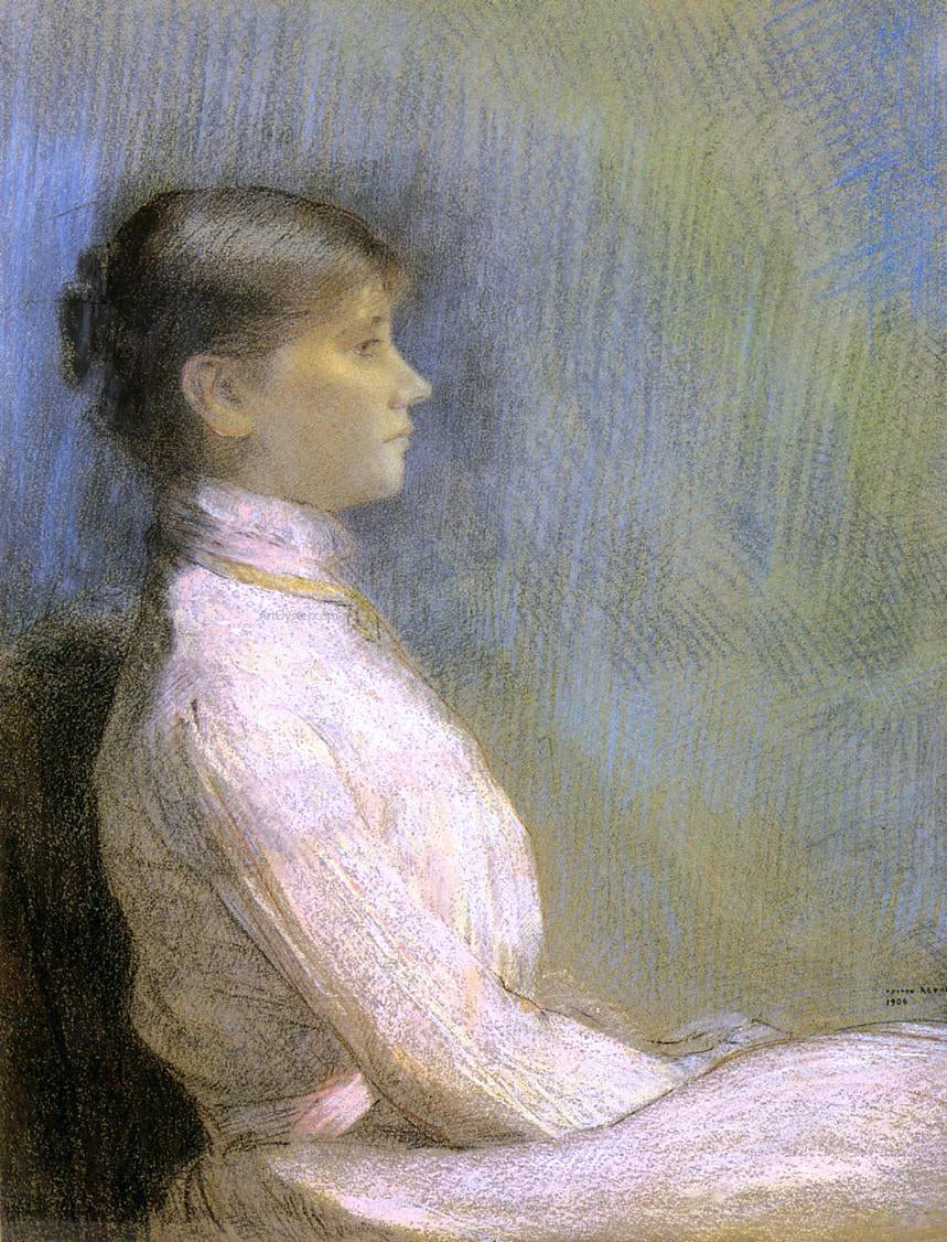 Odilon Redon Portrait of Paule Gobillard - Canvas Print