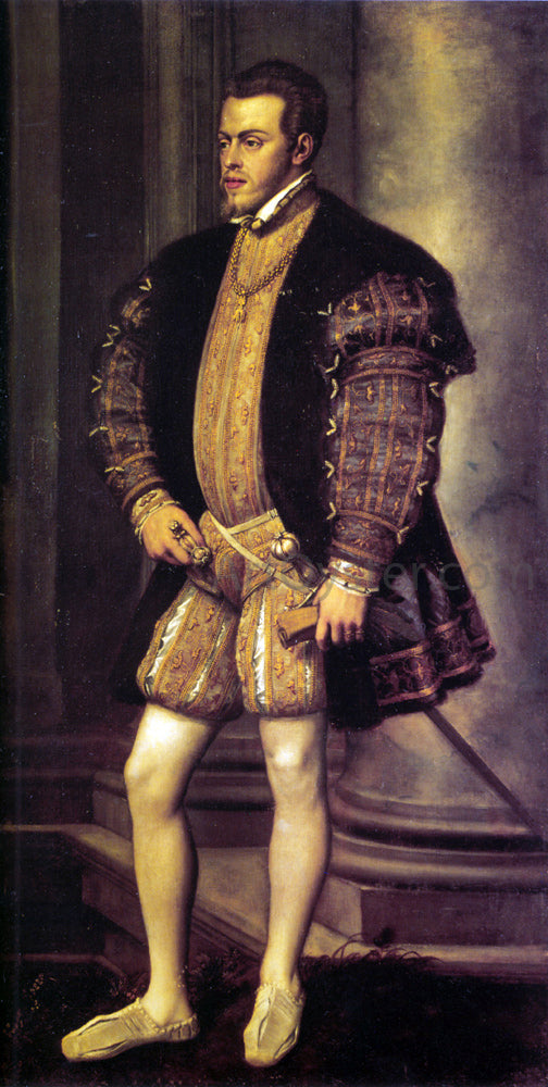 Titian Portrait of Philip II - Canvas Print