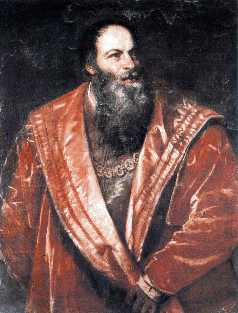Titian Portrait of Pietro Aretino - Canvas Print