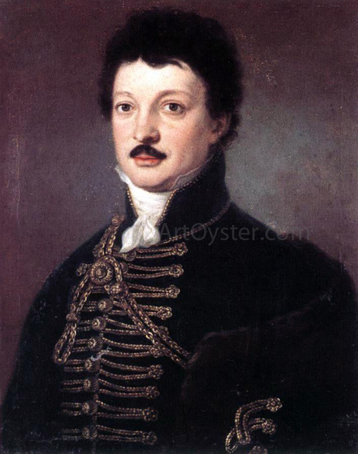 Janos Donat Portrait of Poet Daniel Berzsenyi - Canvas Print