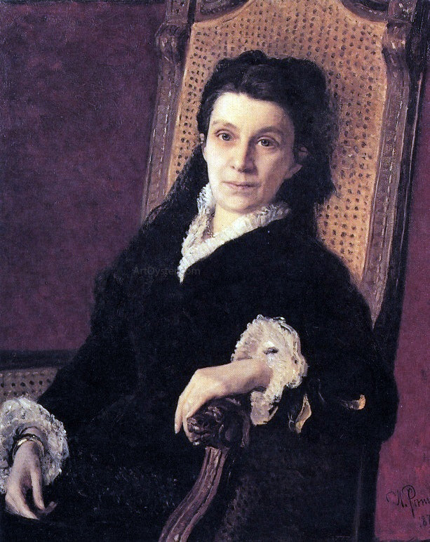 Ilia Efimovich Repin Portrait of Polixena Stasova - Canvas Print