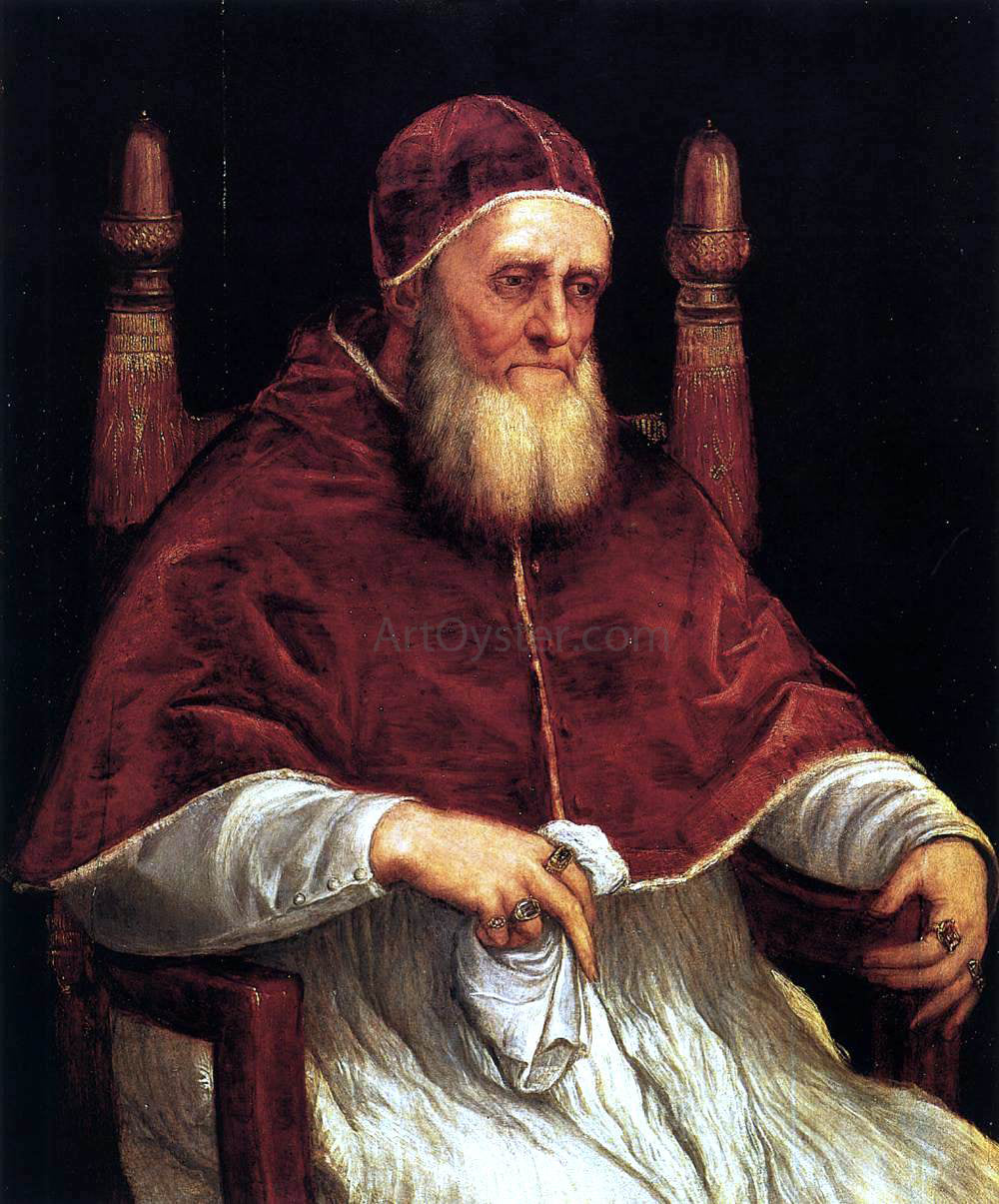 Titian Portrait of Pope Julius II - Canvas Print