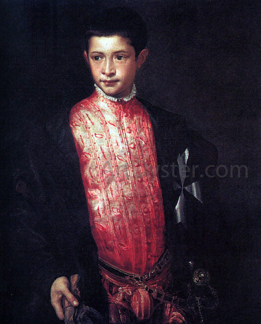 Titian Portrait of Ranuccio Farnese - Canvas Print