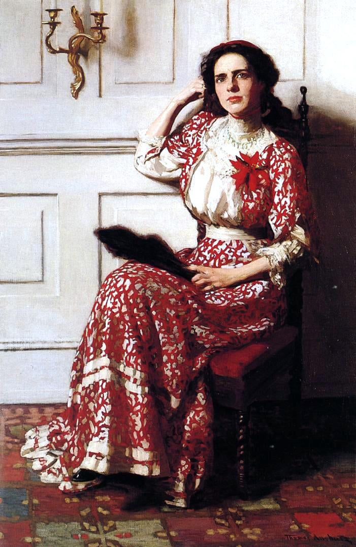 Thomas Pollock Anschutz Portrait of Rebecca H. Whelan - Canvas Print