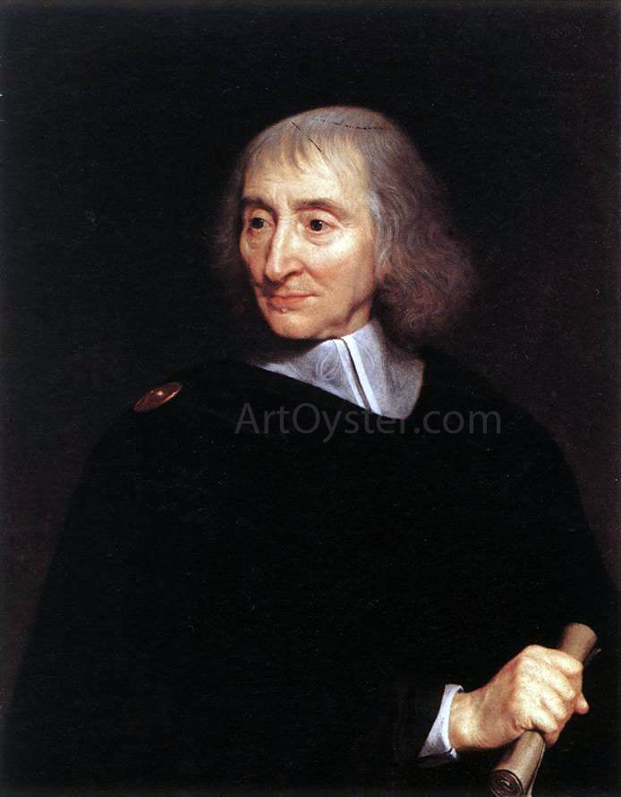 Philippe De Champaigne Portrait of Robert Arnauld d'Andilly - Canvas Print