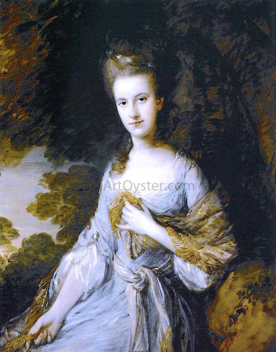 Thomas Gainsborough Portrait of Sarah Buxton - Canvas Print