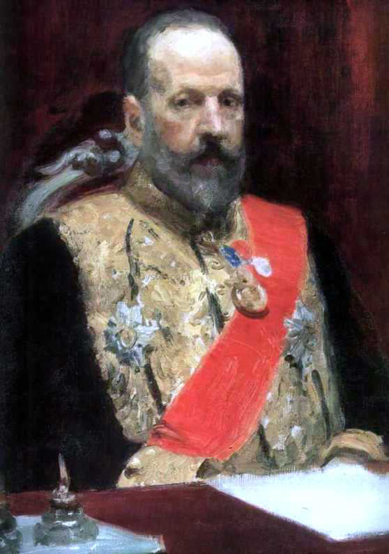 Ilia Efimovich Repin Portrait of Sergey Vitte (study) - Canvas Print