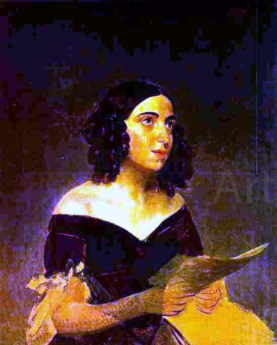 Karl Pavlovich Brulloff Portrait of Singer A. Ya. Petrova - Canvas Print