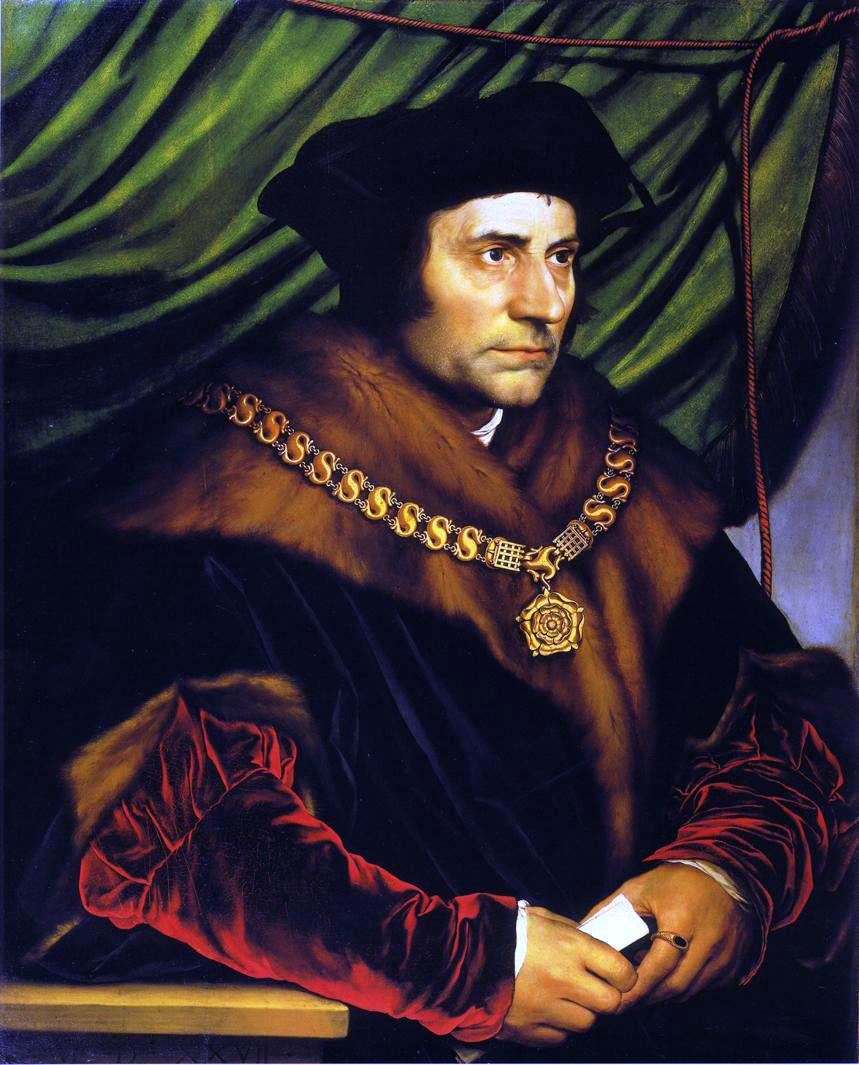The Younger Hans Holbein Portrait of Sir Thomas More - Canvas Print