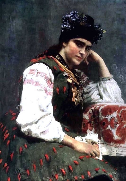 Ilia Efimovich Repin Portrait of Sophia Dragomirova - Canvas Print