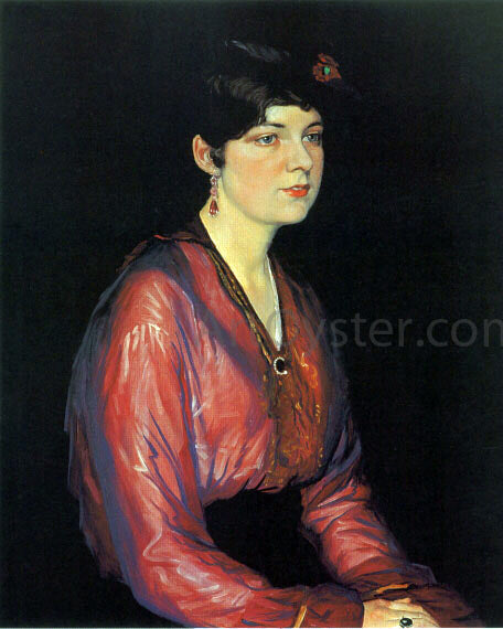 William Strang Portrait of Sylvia Parsons - Canvas Print