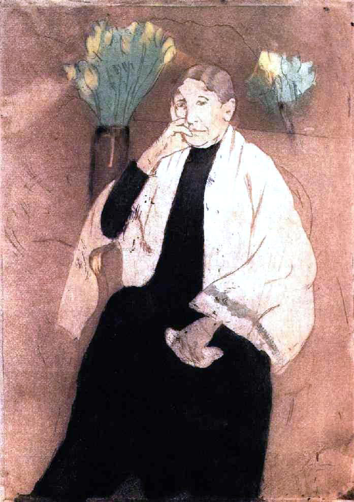 Mary Cassatt Portrait of the Artist's Mother - Canvas Print